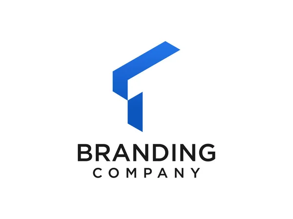 Projeto Logotipo Letra Fundo Branco Monograma Iniciais Conceito Logotipo Carta — Vetor de Stock