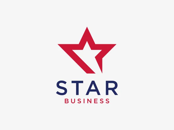 Plantilla Diseños Logotipo Estrella Roja Lujo Diseños Logotipo Estrella Elegante — Archivo Imágenes Vectoriales