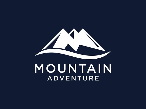 Logo Montagne Logo Montagne Images Logo Vectoriel Simple Dans Style — Image vectorielle