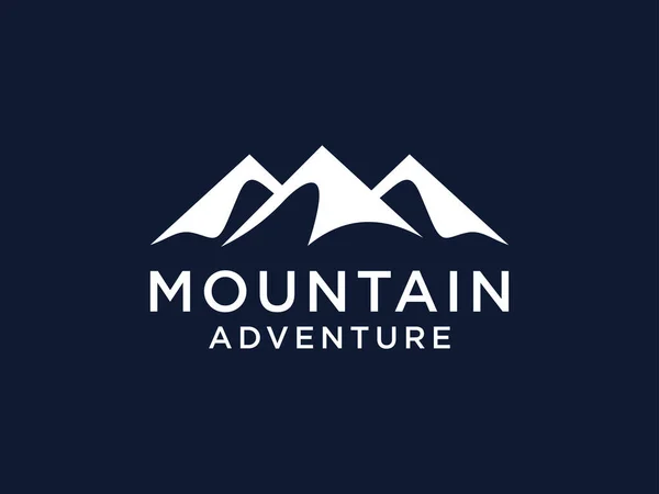 Mountain Logo Mountain Logo Bilder Einfaches Vektorlogo Modernem Stil — Stockvektor
