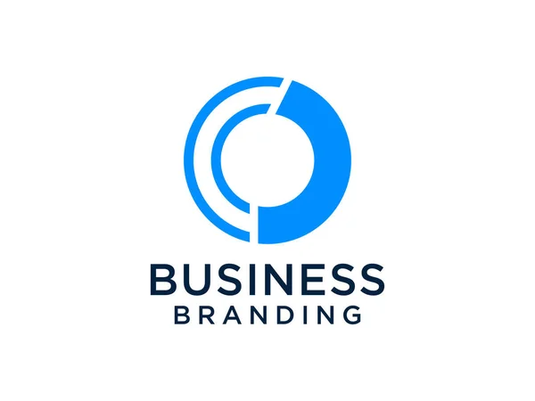 최초의 추상적 Logo 스타일은 화이트 그라운드에서 분리되었다 비즈니스 로고용으로 이용할 — 스톡 벡터