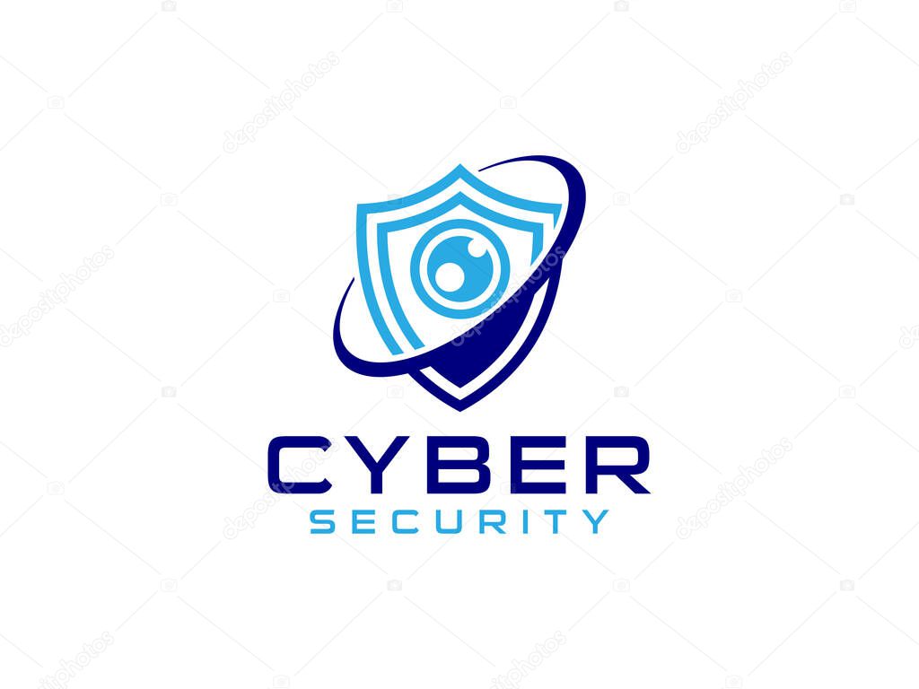 Security logo technology for your company, shield logo for security data.