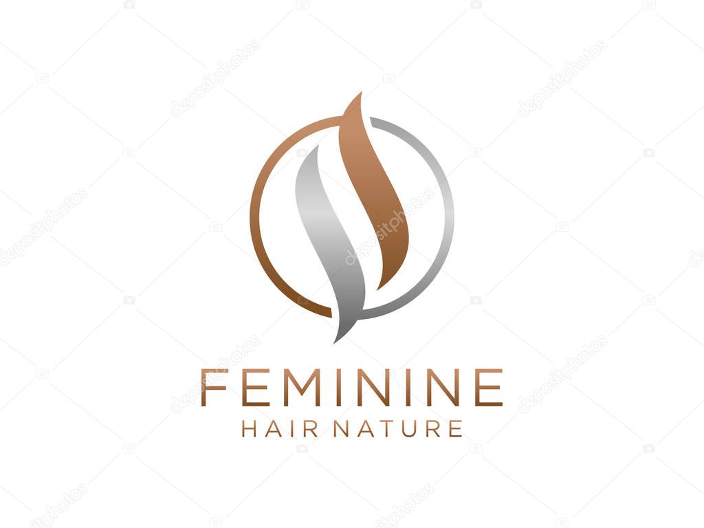 Abstract Hair Wave Logo Letter S isolated on White Background. Flat Vector Logo Design Template Element.
