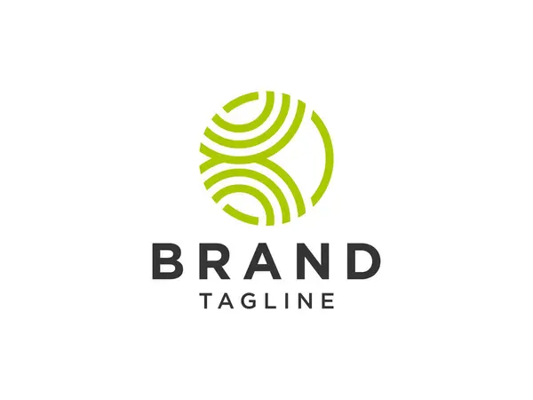 Letra Inicial Logo Estilo Seta Geométrica Forma Verde Isolado Fundo —  Vetores de Stock