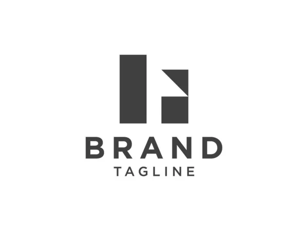 Αφηρημένο Αρχικό Γράμμα Logo Μαύρο Γραμμές Σύμβολο Infinity Style Λευκό — Διανυσματικό Αρχείο