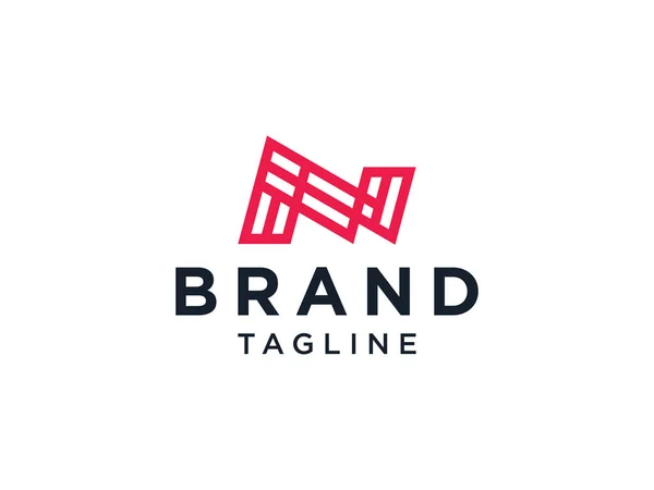 최초의 Logo 라이너는 리퀴드 Connected Liquid 스타일이다 비즈니스 로고스에서 수있다 — 스톡 벡터