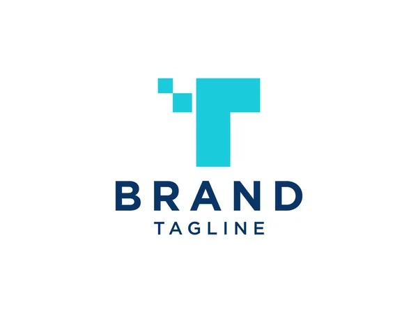 首字母T标志 在白色和红色背景下隔离的单字线性风格 适用于商务和品牌标识 平面矢量标志设计模板元件 — 图库矢量图片