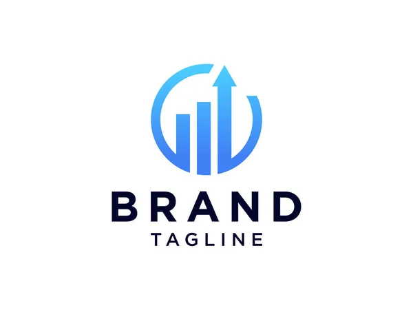 Obchodní Logo Blue Arrow Origami Style Izolované Bílém Pozadí Prvek — Stockový vektor