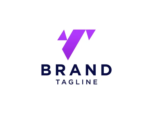 Purple Letter Logo Bruikbaar Voor Bedrijven Onroerend Goed Architectuur Bouw — Stockvector