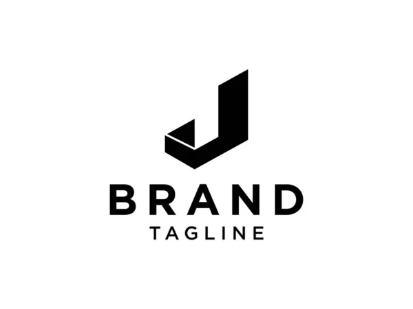 최초의 추상적 Logo 셰이프는 화이트 그라운드에서 편지들을 연결하였다 비즈니스앤 로고용으로 — 스톡 벡터