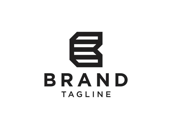 Μαύρο Αφηρημένο Αρχικό Γράμμα Λογότυπο Μπορεί Χρησιμοποιηθεί Για Business Technology — Διανυσματικό Αρχείο