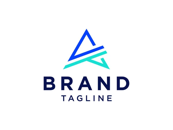 Résumé Lettre Initiale Logo Isolé Sur Fond Blanc Élément Modèle — Image vectorielle