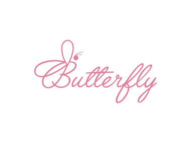 Beauty Butterfly Harf B logo tasarımı. İş ve Marka Logoları için kullanılabilir. Düz Vektör Logo Tasarım Şablonu.