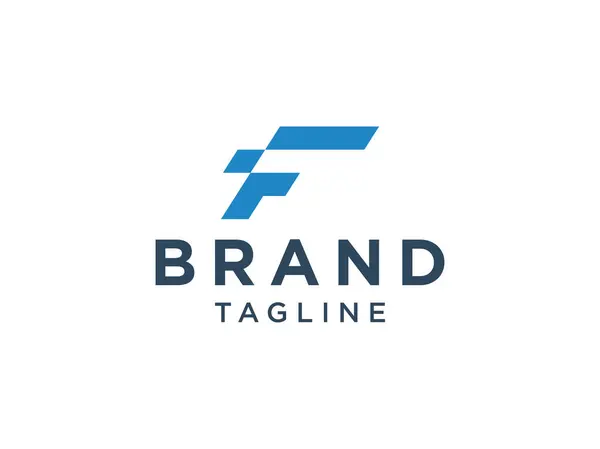 Ligne Bleue Arrondie Lettre Logo Élément Modèle Conception Logo Vectoriel — Image vectorielle