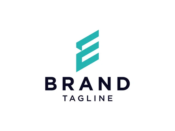 Résumé Lettre Initiale Logo Ligne Arrondie Verte Infinity Style Isolé — Image vectorielle