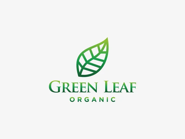 Abstract Leaf Logo Design Inspiration Usable Business Branding Logos Flat — Stock Vector