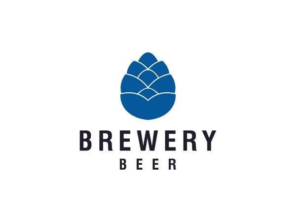 Bira Fabrikası Wheat Malt Bira Bira Logosu Tasarımı Marka Logoları — Stok Vektör