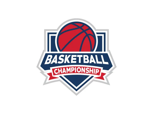 Дизайн Логотипу Баскетбольного Клубу Emblem Badge Використовується Бізнесу Брендингу Логотипів — стоковий вектор