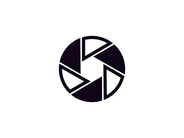 シャッターレンズパターンロゴデザインインスピレーション ビジネスロゴおよびブランディングロゴに使用できます フラットベクトルロゴデザインテンプレート — ストックベクタ