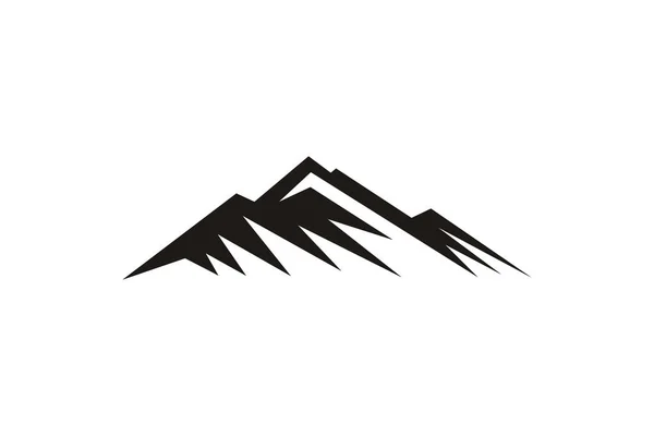 Black Mountain Adventure Retro Rustikalen Vintage Logo Design — Stockvektor