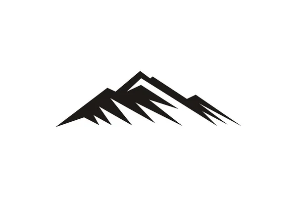 Black Mountain Äventyr Retro Rustik Vintage Logo Design Vektorgrafik
