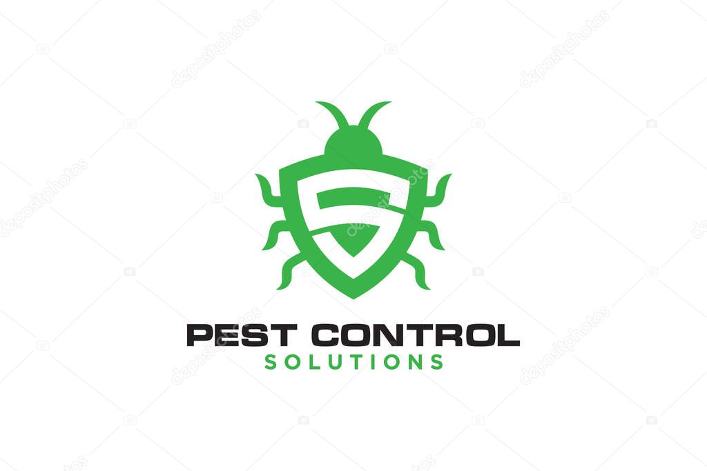 Pest control service icons with insects