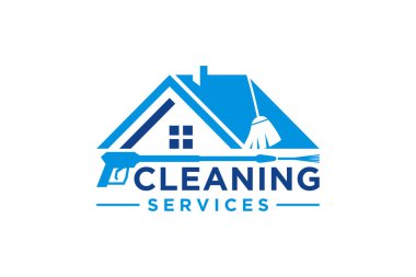 Temiz servis logo vektörü temizleniyor.
