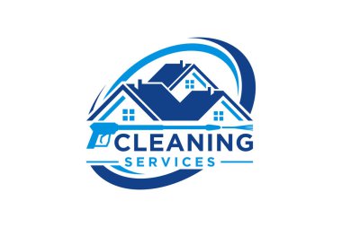 Temiz servis logo vektörü temizleniyor
