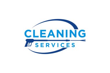 Temiz servis logo vektörü temizleniyor