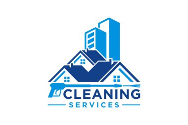 Temiz servis logo vektörü temizleniyor