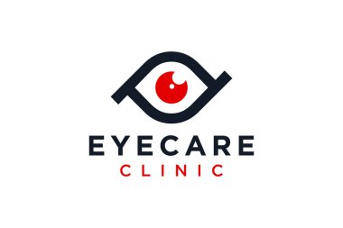 Creative Care Eye Concept Logo Design Şablon, Eye Care logo tasarım Vektörü, Simge Simgesi