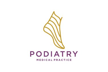 Foot Care logosu konsept vektörü dizayn eder, Iconic Foot Logo şablonu dizayn eder