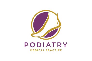Foot Care logosu konsept vektörü dizayn eder, Iconic Foot Logo şablonu dizayn eder