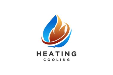 HVAC logo tasarımı, ısıtma havalandırma ve havalandırma