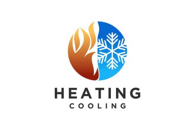 HVAC logo tasarımı, ısıtma havalandırma ve havalandırma