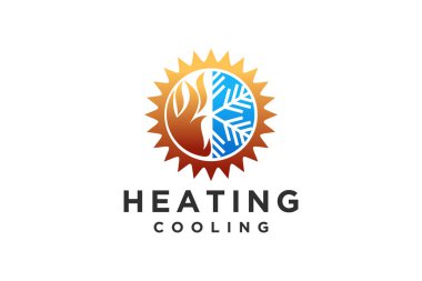 HVAC logo tasarımı, ısıtma havalandırma ve havalandırma