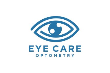 Creative Care Eye Concept Logo Design Şablon, Eye Care logo tasarım Vektörü, Simge Simgesi