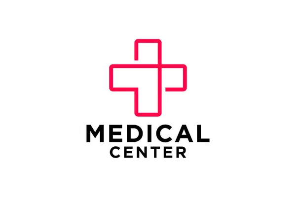 Sağlık Tıbbi Haç Logosu Sembol Vektör Illüstrasyon Tasarımı — Stok Vektör