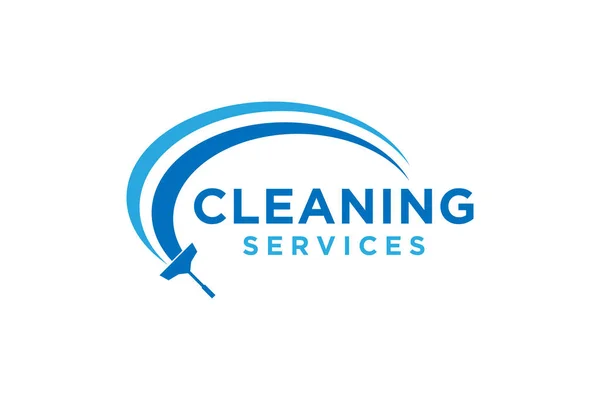 Cleaning Service Cleaner Logo Vector Icon Illustration — Stock Vector