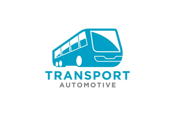 Bus Modello Logo Bus Viaggio Trasporti Pubblici Arte Vettoriale — Vettoriale Stock