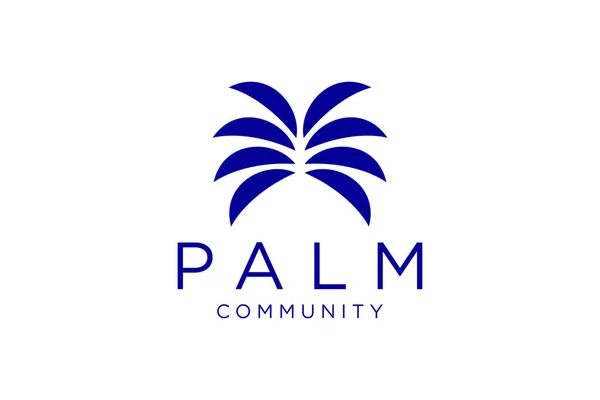 Palm Tree Abstract Summer Vacation Badge Emblem Holiday Rentals Travel — Stock Vector