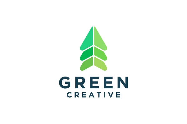 自然の葉のロゴデザインとアブストラクトライン形状内部 ビジネス コミュニティ サービス会社に使用可能 — ストックベクタ