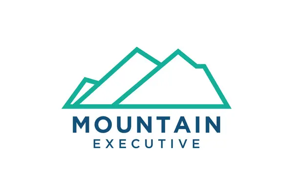 Logotipo Montanha Logotipo Vetor Simples Estilo Moderno —  Vetores de Stock