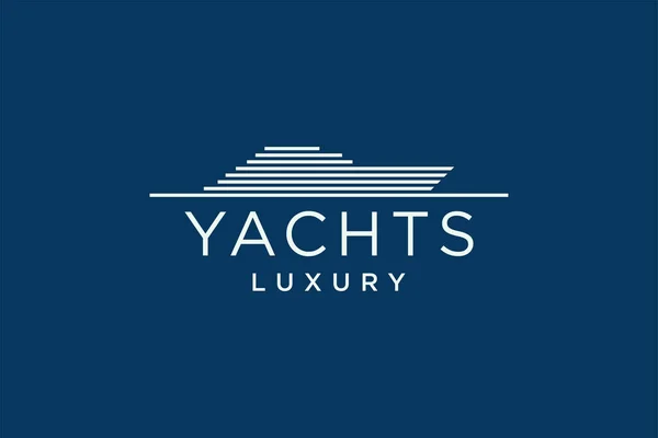 Modernes Design Des Vektor Logos Für Superjachten Luxus Yachtclub Logo — Stockvektor
