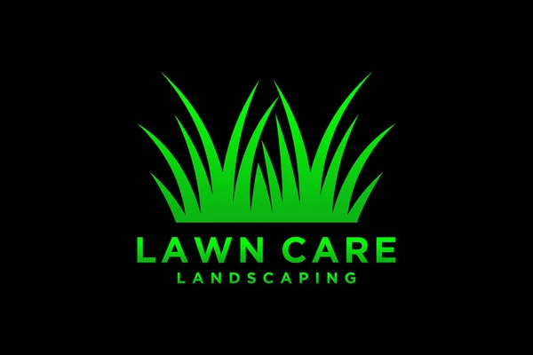 stock vector Lawn care, landscape, grass concept logo design template