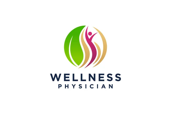 Abstraktes Wellness Logo Geeignet Für Natur Kosmetik Gesundheitswesen Und Beauty — Stockvektor
