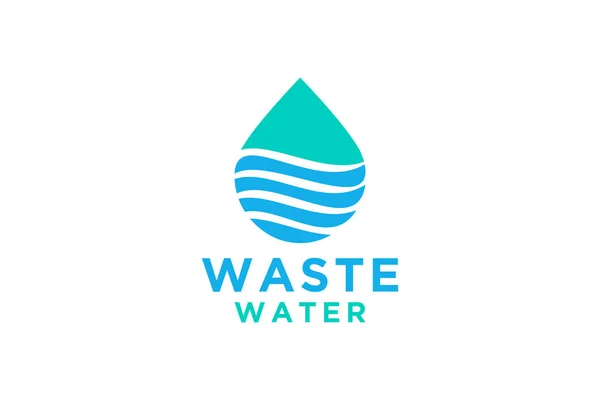 Logotipo Água Blue Water Drop Isolado Fundo Branco Utilizável Para —  Vetores de Stock