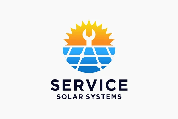 Installing Solar Panel Equipment Service Alternative Energy Thin Line Symbol — Stock Vector