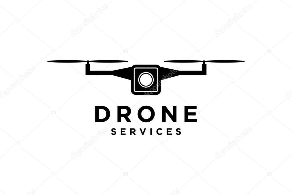 Drone service related company logo Design Vector Illustration.