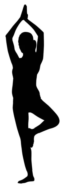 Silhouette Une Femme Enceinte Faisant Exercice Avec Des Haltères Portant — Image vectorielle